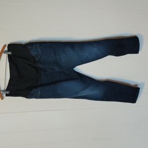 Isabel Maternity Jeans skinny high waist plus size dark wash denim panel
